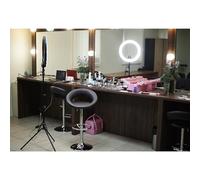 Ttincceer Make Up Room Backdrop 10x8ft Modern Professional Makeup Room Mirror Background Indoor Salon Makeup Table Cosmetics Photography Backdrop Girl Portrait Shooting Props