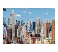 Ttincceer New York City Backdrop 3x2.5m Modern Bustling Downtown Skyscraper Background Manhattan Cityscape Building Skyline Photography Background Studio Portrait Shooting Props