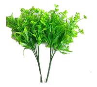 Ttiy Artificial Green Plant Plastic Four Leaf Clover Decorative Flower Arrangement Greenery Stem for Home Office Garden Decoration 5PCS