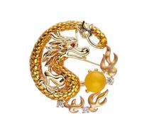 Ttiy Women Brooches Elegant Brooch Pin Stylish Women Brooch Pin Vintage Jewelry Accessories for Clothing Dress Supplies 1PCS Dragon