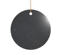 Ttkjshmgc black glitter -Print Acrylic Round Pendant Gold Lanyard, Custom Christmas Ornaments For Tree Wedding Party Decor.