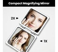 Ttkjshmgc Black White Formula Checkered Flags Pattern -Print Portable Makeup Mirror With Magnification Square - Pocket Compact For Travel, Handbag, Gift For Makeup Enthusiasts