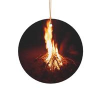 Ttkjshmgc camping bonfire -Print Round Aluminum Pendants Bulk Custom Christmas Aluminum Ornaments For Diy Multi-Size Decorative Tags For Events Crafting. 10cm