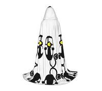 Ttkjshmgc Cat1 -Print Youth Hooded Cape - Printed Adjustable Cloak For Teens, Halloween Adventures, Parties & Festive Apparel With Easy Wear.