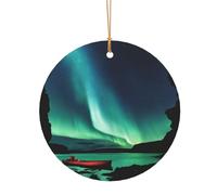 Ttkjshmgc Celestial Night -Print Round Aluminum Pendants Bulk Custom Christmas Aluminum Ornaments For Diy Multi-Size Decorative Tags For Events Crafting. 10cm