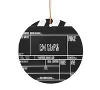 Ttkjshmgc Classic Movie Clapboard Black -Print Round Aluminum Pendants Bulk Custom Christmas Aluminum Ornaments For Diy Multi-Size Decorative Tags For Events Crafting. 10cm