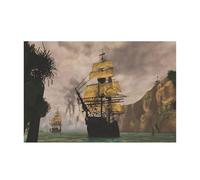 Ttkjshmgc Cool Pirate Ship -Print Modern Unframed Wall Art Landscape Canvas Prints 2:3 Ratio For Living Room And Office Home Decor 16"x24"