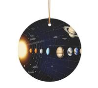 Ttkjshmgc Exploring the Solar System -Print Round Aluminum Pendants Bulk Custom Christmas Aluminum Ornaments For Diy Multi-Size Decorative Tags For Events Crafting. 10cm