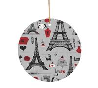 Ttkjshmgc French Fashion Model Ferrets -Print Round Aluminum Pendants Bulk Custom Christmas Aluminum Ornaments For Diy Multi-Size Decorative Tags For Events Crafting. 10cm