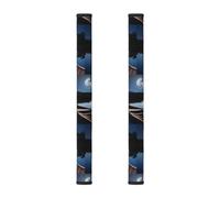 Ttkjshmgc Fridge Handle Cover Neoprene Black One Size 40 x 14 cm Rubber Moonlit Canoe Allagash River Print 2 Pack
