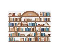 Ttkjshmgc Funny Book Shelves Collection and Ladder Print Unframed Wall Art Canvas 30X40, Large Waterproof Print With High-Gloss Finish, For Living Room Bedroom, Modern Abstract Nature Design.