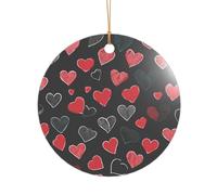 Ttkjshmgc Gay Pride Rainbow -Print Acrylic Round Pendant Gold Lanyard, Custom Christmas Ornaments For Tree Wedding Party Decor.