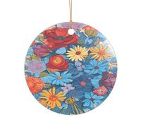 Ttkjshmgc Hello Hawaii -Print Acrylic Round Pendant Gold Lanyard, Custom Christmas Ornaments For Tree Wedding Party Decor.