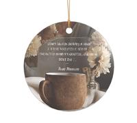 Ttkjshmgc Inspirational Quotes -Print Acrylic Round Pendant Gold Lanyard, Custom Christmas Ornaments For Tree Wedding Party Decor.