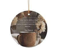 Ttkjshmgc Inspirational Quotes -Print Round Aluminum Pendants Bulk Custom Christmas Aluminum Ornaments For Diy Multi-Size Decorative Tags For Events Crafting. 8cm