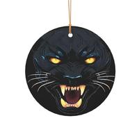 Ttkjshmgc Leopard -Print Round Aluminum Pendants Bulk Custom Christmas Aluminum Ornaments For Diy Multi-Size Decorative Tags For Events Crafting. 8cm