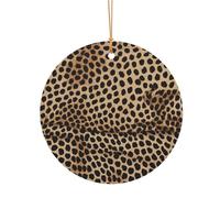 Ttkjshmgc Leopard Printing -Print Round Aluminum Pendants Bulk Custom Christmas Aluminum Ornaments For Diy Multi-Size Decorative Tags For Events Crafting. 8cm