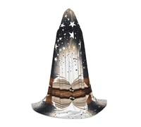 Ttkjshmgc magic book -Print Youth Hooded Cape - Printed Adjustable Cloak For Teens, Halloween Adventures, Parties & Festive Apparel With Easy Wear.