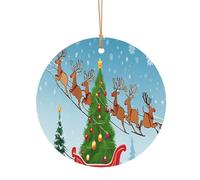 Ttkjshmgc Merry Christmas Print -Print Round Aluminum Pendants Bulk Custom Christmas Aluminum Ornaments For Diy Multi-Size Decorative Tags For Events Crafting. 8cm