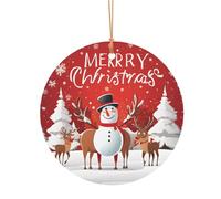 Ttkjshmgc Merry Christmas -Print Round Aluminum Pendants Bulk Custom Christmas Aluminum Ornaments For Diy Multi-Size Decorative Tags For Events Crafting. 8cm