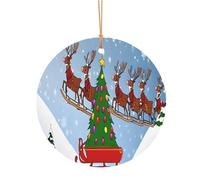Ttkjshmgc Merry Xmas -Print Round Aluminum Pendants Bulk Custom Christmas Aluminum Ornaments For Diy Multi-Size Decorative Tags For Events Crafting. 8cm