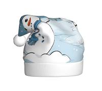 Ttkjshmgc (Merry Xmas Snowmen) Adult Plush Christmas Hat With Pom-Pom For Festive Parties Events.