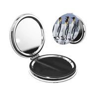 Ttkjshmgc Penguin -Print Portable Makeup Mirror With Magnification Round Shape - Pocket Compact For Travel, Handbag, Gift For Makeup Enthusiasts