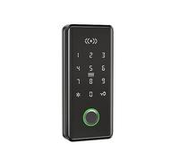 TTLOCK APP RFID Card Smart Electronic Cabinet Door Lock Biometric Fingerprint Drawer Password(M1 Black)