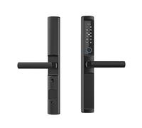TTlock BLE APP Control Security Smart Door Lock Biometric Fingerprint Intelligent Password RFID Card Unlock for Home Apartment (Color : 4585 Sliding, Size : One Size) Vision