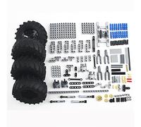 TTLYHEK Technics Parts Vehicles Suspension System with Tire 107x44 Technical Parts Set Compatible with All Major Brands, MOC Parts Building Toy DIY Accessories (200pcs)