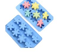 TTOA - 1 Pack Snowflakes Silicone Mould | Christmas Non Stick Mould | Gingerbread Man Cake Mould | Fondant Mould | Candy, Jelly, Wax Melt, Resin Mould