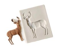TTOA - 1 Pc Reindeer Silicone Fondant Mould | Non Stick Sugar Paste | Deer Icing | Cake Decoration