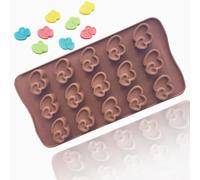 TTOA - 15 Cavities Twin Hearts Silicone Chocolate Mould | Valentine Candy Mould | Jelly , Ice Cube , Wax Melt Mould | Cake Decorating Tool