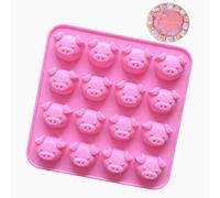 TTOA - 16 Cavity Pig Chocolate Silicone Mould Ice Cube Wax Melt Fondant