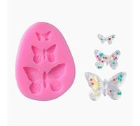 TTOA - 3 Cavity Butterfly Silicone Mould | Cake Decoration | Sugar Craft Mould | Chocolate Mould