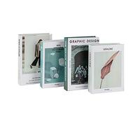 TTOCAR 4Pcs Modern Decorative Fake Book Storage Boxes, Perfect for Coffee Table Bookshelf Decor (24x16x3.5cm, 22x15x4cm)