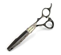 TTOOGO 6.0 Inch Double Sword Hair Cutting Shears - Professional Barber Scissors with Damascus Pattern, 9CR Steel for Precision Salon Styling (Straight or Thinning),B