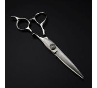 TTOOGO 6.0-Inch Hand-Forged Layered Steel Shears - Professional Salon Scissors with Engraved Pivot Screw for Precision Hair Cutting (Straight or Thinning),A