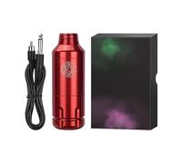 TTOOGO Mini Rotary Tattoo Pen - Adjustable Cartridge Depth Tattoo Machine with 3mm Stroke, 8000RPM Speed at 9V, RC Connection, Compact 3.62in Design for Lining, Shading,Color Packing,Red