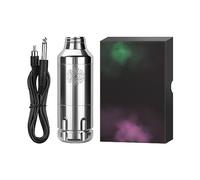 TTOOGO Mini Rotary Tattoo Pen - Adjustable Cartridge Depth Tattoo Machine with 3mm Stroke, 8000RPM Speed at 9V, RC Connection, Compact 3.62in Design for Lining, Shading,Color Packing,Silver