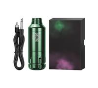 TTOOGO Mini Rotary Tattoo Pen - Adjustable Cartridge Depth Tattoo Machine with 3mm Stroke, 8000RPM Speed at 9V, RC Connection, Compact 3.62in Design for Lining, Shading,Color Packing,Green