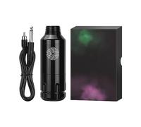 TTOOGO Mini Rotary Tattoo Pen - Adjustable Cartridge Depth Tattoo Machine with 3mm Stroke, 8000RPM Speed at 9V, RC Connection, Compact 3.62in Design for Lining, Shading,Color Packing,Black