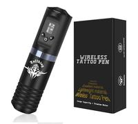 TTOOGO Professional Wireless Tattoo Pen with 1800mAh Battery - Digital Rotary Tattoo Machine with 3.5mm Stroke Length, LCD Display, USB-C Charging for Lining and Shading Work,Black Gray