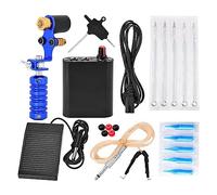 TTOOGO Rotary Motor Tattoo Machine Kit with Power Supply - Adjustable Voltage Tattoo Gun Set with Eagle Handle and Accessories for Beginners and Professional Tattooing,blue