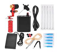 TTOOGO Rotary Motor Tattoo Machine Kit with Power Supply - Adjustable Voltage Tattoo Gun Set with Eagle Handle and Accessories for Beginners and Professional Tattooing,red