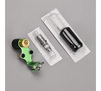 TTOOGO Rotary Tattoo Machine Kit with Aluminum Body Integrated Motor Tattoo Pen Adjustable Stroke for Liner Shader Coloring Complete Tattoo Equipment for Beginners,Green