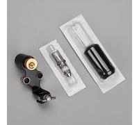 TTOOGO Rotary Tattoo Machine Kit with Aluminum Body Integrated Motor Tattoo Pen Adjustable Stroke for Liner Shader Coloring Complete Tattoo Equipment for Beginners,Black