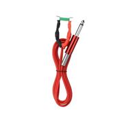 TTOOGO Tattoo Clip Cord 1.7m Silicone RCA Connector Cable for Rotary Tattoo Machines, Flexible Hook Line with Reinforced Interface Power Supply Accessory,Red