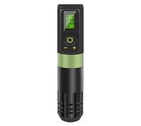 TTOOGO Wireless Rotary Tattoo Pen with 2000mAh Battery - Professional Rotary Tattoo Machine with LED Display, 3.5mm Stroke, and Adjustable Voltage for Lining and Shading,Green,1 battery