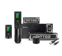 TTOOGO Wireless Rotary Tattoo Pen with 2000mAh Battery - Professional Rotary Tattoo Machine with LED Display, 3.5mm Stroke, and Adjustable Voltage for Lining and Shading,Black,2 batteries